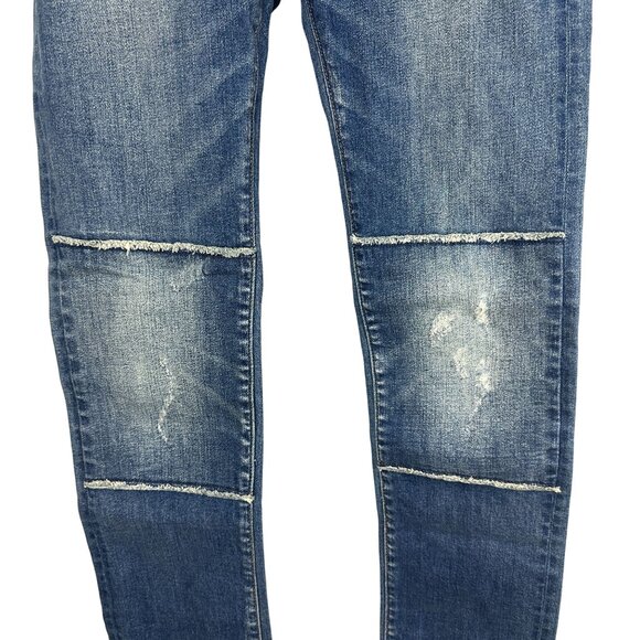 Pilcro And The Letterpress Size 25 Parallel Skinny Stretch Jeans Distressed - Picture 2 of 8